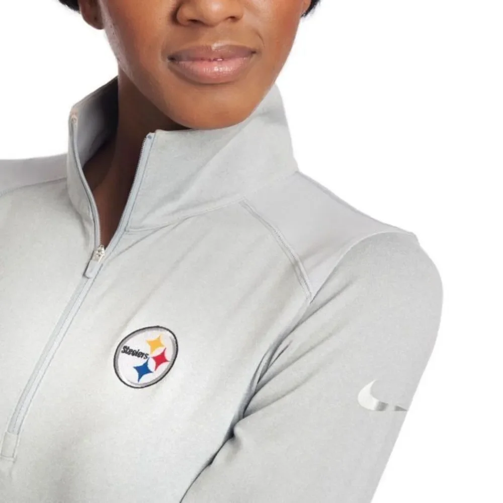Pittsburgh steelers Nike lucky Azalea 2.0 1/2 zip top gray women’s XL